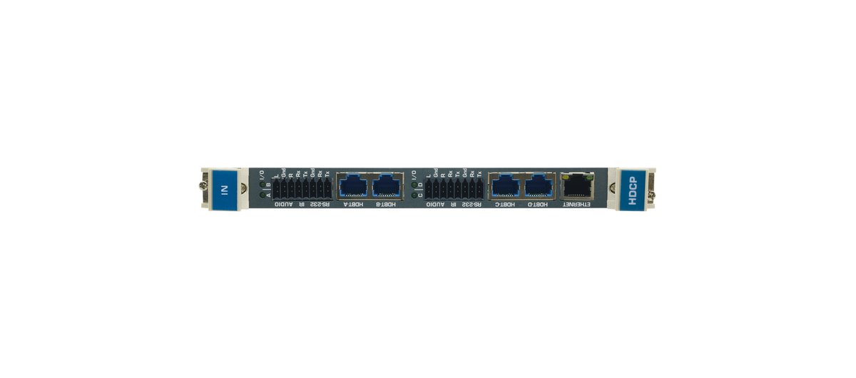 Kramer DTAXR-IN4-F32 4-Channel 4K60 4:2:0 HDMI over Extended Reach HDBaseT Input Card with Selectable Embedded or De-embedded Analog Audio