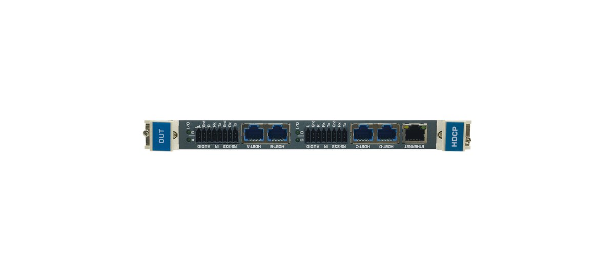 Kramer DTAXR-OUT4-F32 4-Channel 4K60 4:2:0 HDMI over Extended Reach HDBaseT Output Card with Selectable Embedded or De-embedded Analog Audio