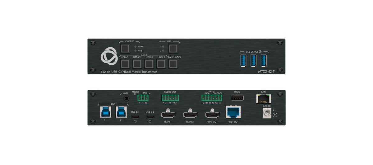 Kramer MTX2-42-T 4x2 4K60 USB-C/HDMI Matrix Transmitter