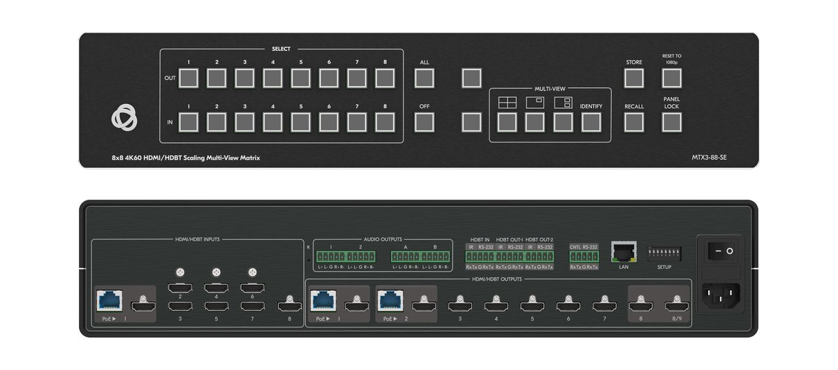 Kramer MTX3-88-SE 8x8 Seamless Multiviewer Matrix Switcher