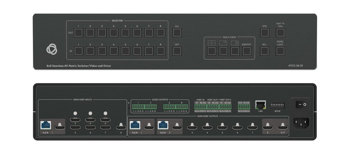 Kramer MTX3-88-SE 8x8 Seamless Multiviewer Matrix Switcher product image