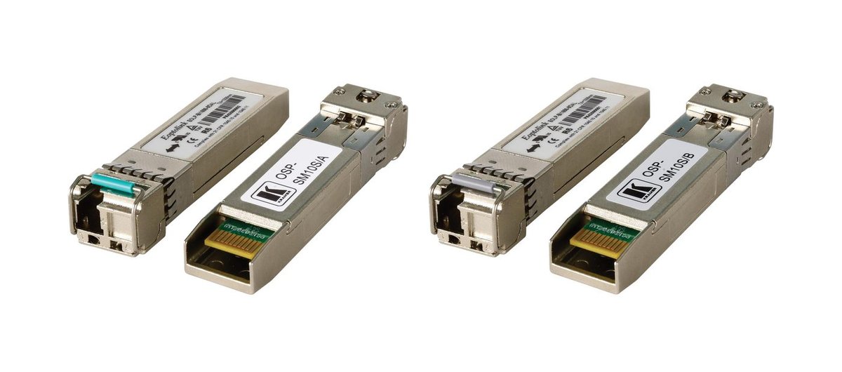 Kramer OSP-SM10S Optical SFP+ Transceiver Pair over 10G 1270/1330nm Simplex SM Fiber - view 2