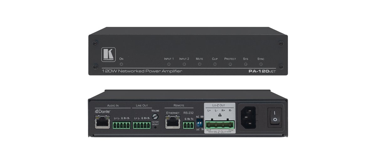 Kramer PA-120NET 120W Networked Power Amplifier