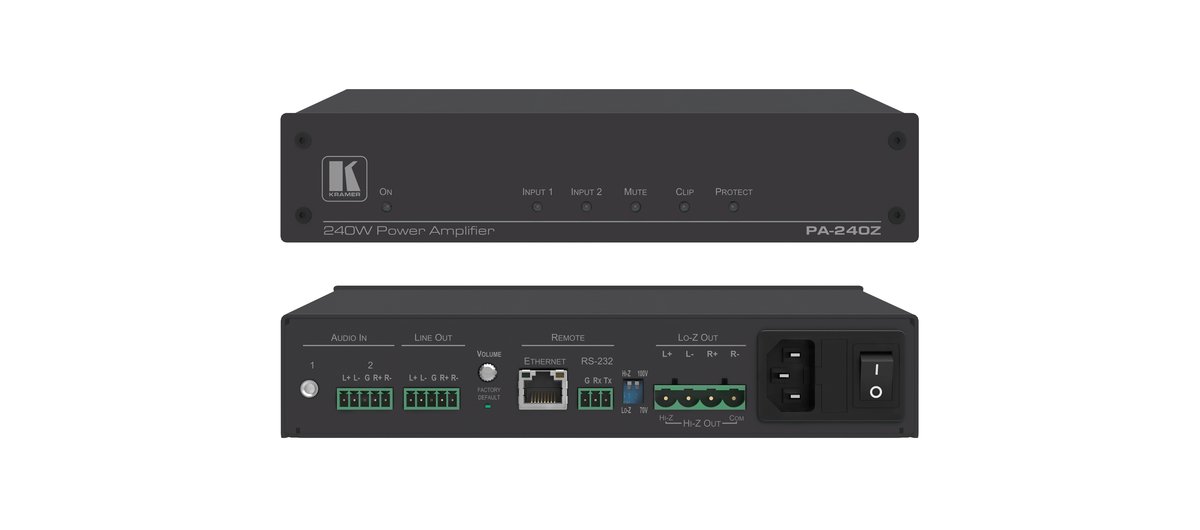 Kramer PA-240Z 240W Power Amplifier product image