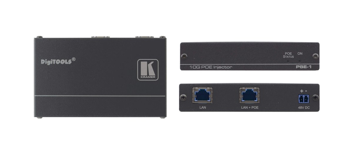 Kramer PSE-1 Single 10G HDBaseT & Ethernet Power Injector