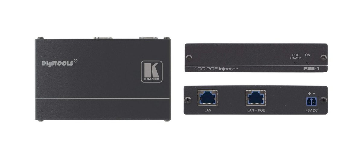 Kramer PSE-1 Single 10G HDBaseT & Ethernet Power Injector - view 2