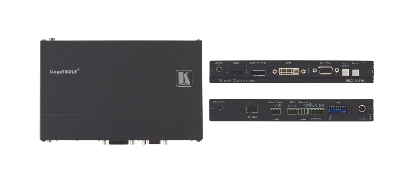 Kramer SID-X1N DisplayPort, HDMI, VGA and DVI Auto Switcher over DGKat product image