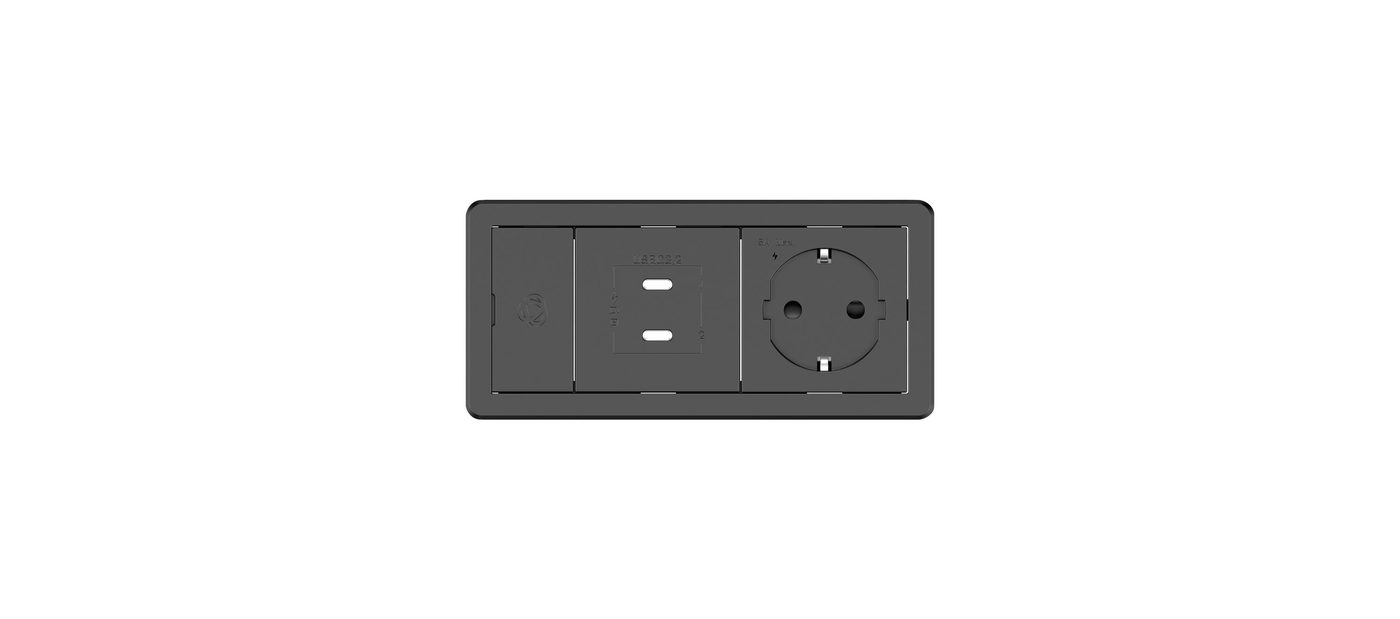 Kramer T-IN2-REC1 In-Table Tabletop Connectivity Housing for 2 Modules product image