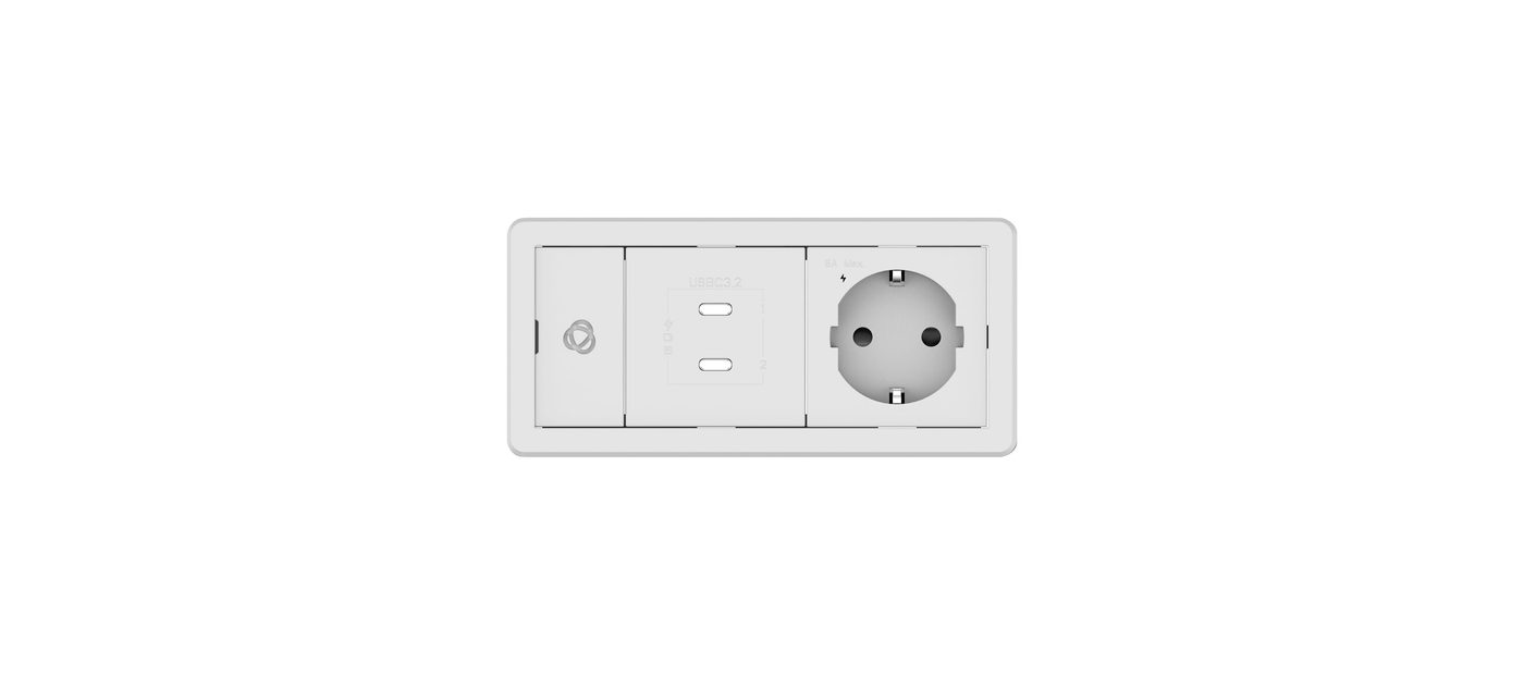 Kramer T-IN2-REC1 In-Table Tabletop Connectivity Housing for 2 Modules - view 2