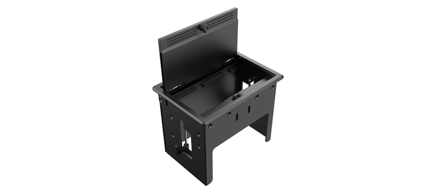 Kramer T-IN2-REC2 Plus In-Table Tabletop Connectivity Box with Lid, 2 Modules - view 2