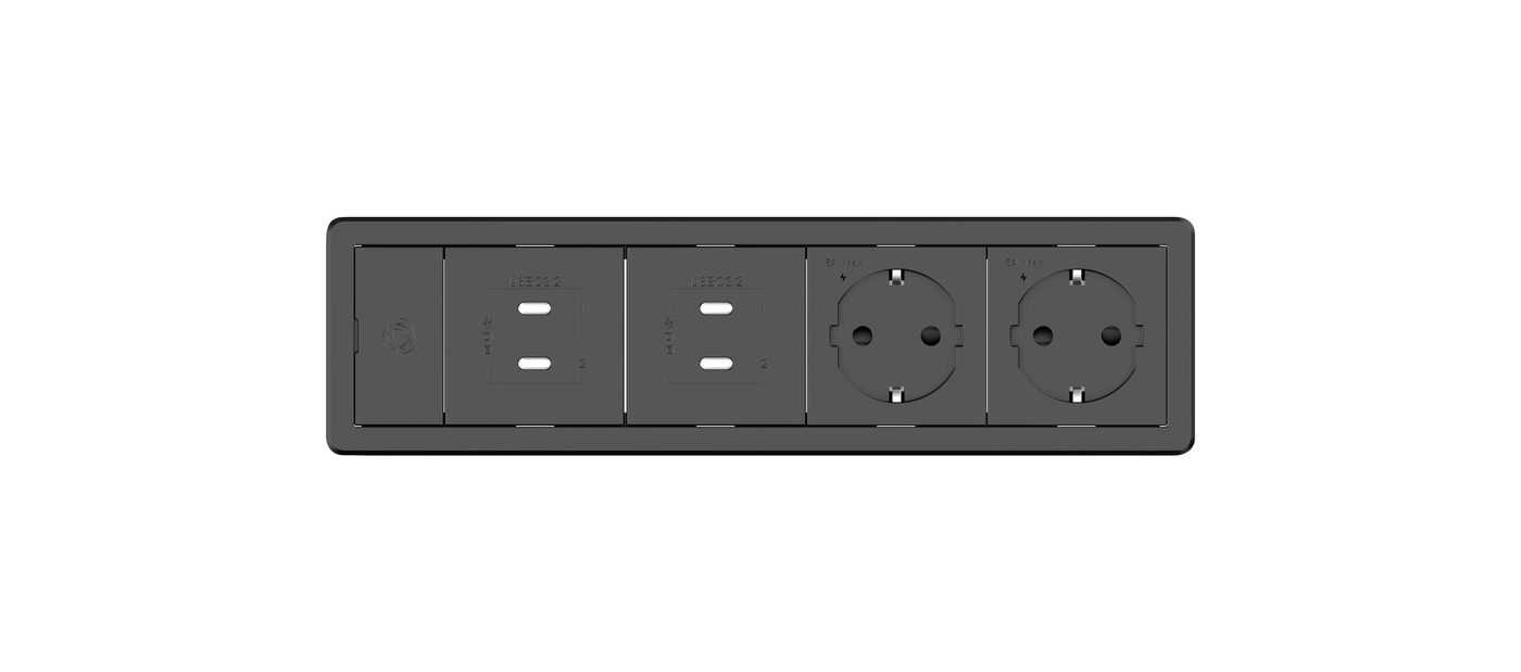 Kramer T-IN4-REC1 Baseline In-Table Tabletop Connectivity Housing, 4 Modules product image