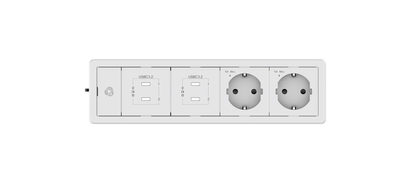 Kramer T-IN4-REC1 Baseline In-Table Tabletop Connectivity Housing, 4 Modules - view 2