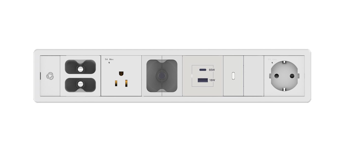 Kramer T-IN6-REC1 Baseline In-Table Tabletop Connectivity Housing, 6 Modules - view 2