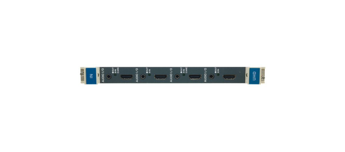 Kramer UHDA-IN4-F32 4-Channel 4K60 4:2:0 HDMI Input Card with Selectable Embedded, De-embedded or ARC Analog Audio