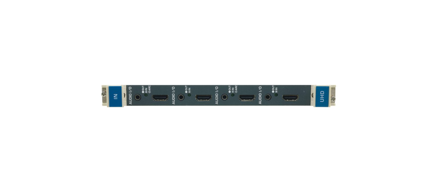 Kramer UHDA-IN4-F32 4-Channel 4K60 4:2:0 HDMI Input Card with Selectable Embedded, De-embedded or ARC Analog Audio product image