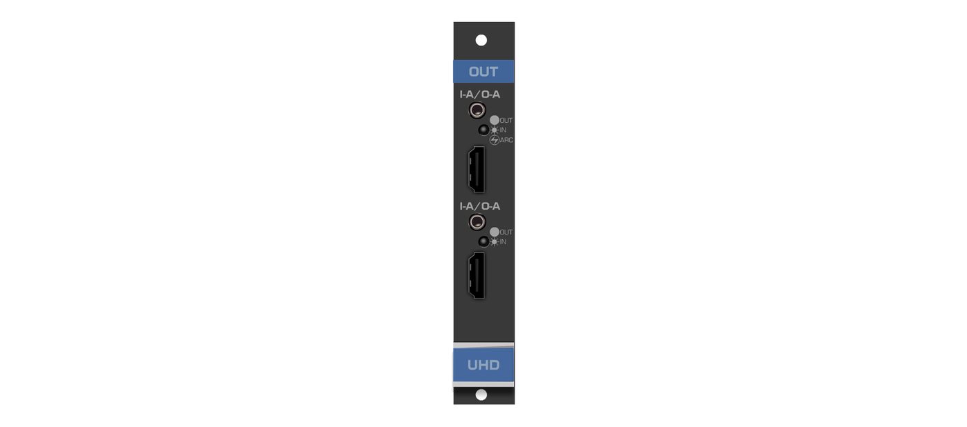 Kramer UHDA-OUT2-F16 2-Channel 4K60 4:2:0 HDMI Output Card with Selectable Embedded, De-embedded or ARC Analog Audio product image
