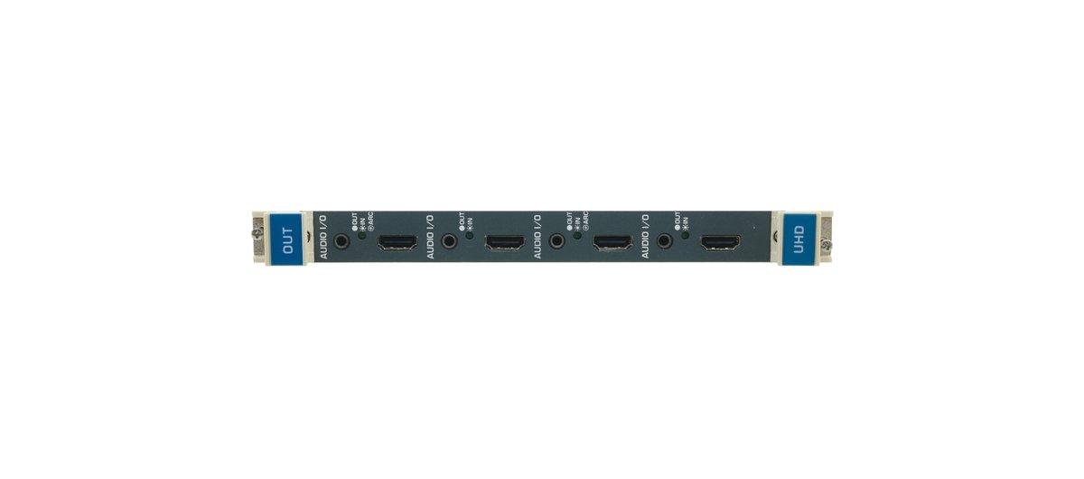 Kramer UHDA-OUT4-F32 4-Channel 4K60 4:2:0 HDMI Output Card with Selectable Embedded, De-embedded or ARC Analog Audio