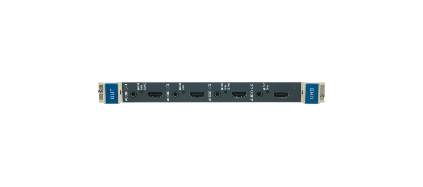 Kramer UHDA-OUT4-F32 4-Channel 4K60 4:2:0 HDMI Output Card with Selectable Embedded, De-embedded or ARC Analog Audio product image