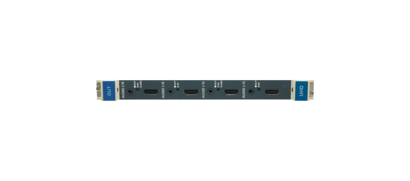 Kramer UHDA-OUT4-F32 4-Channel 4K60 4:2:0 HDMI Output Card with Selectable Embedded, De-embedded or ARC Analog Audio - view 2