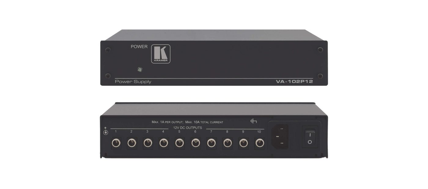 Kramer VA-102P12 10-Output 12V DC Power Supply product image