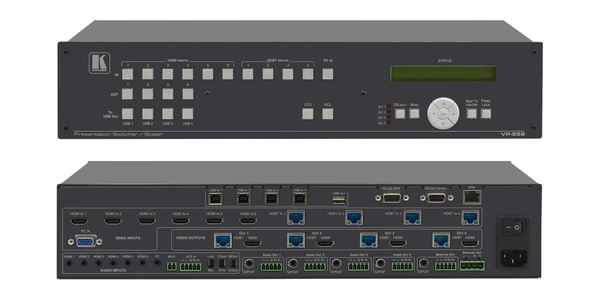 Kramer VP-558 11x4:2 Presentation Boardroom Router / Scaler System