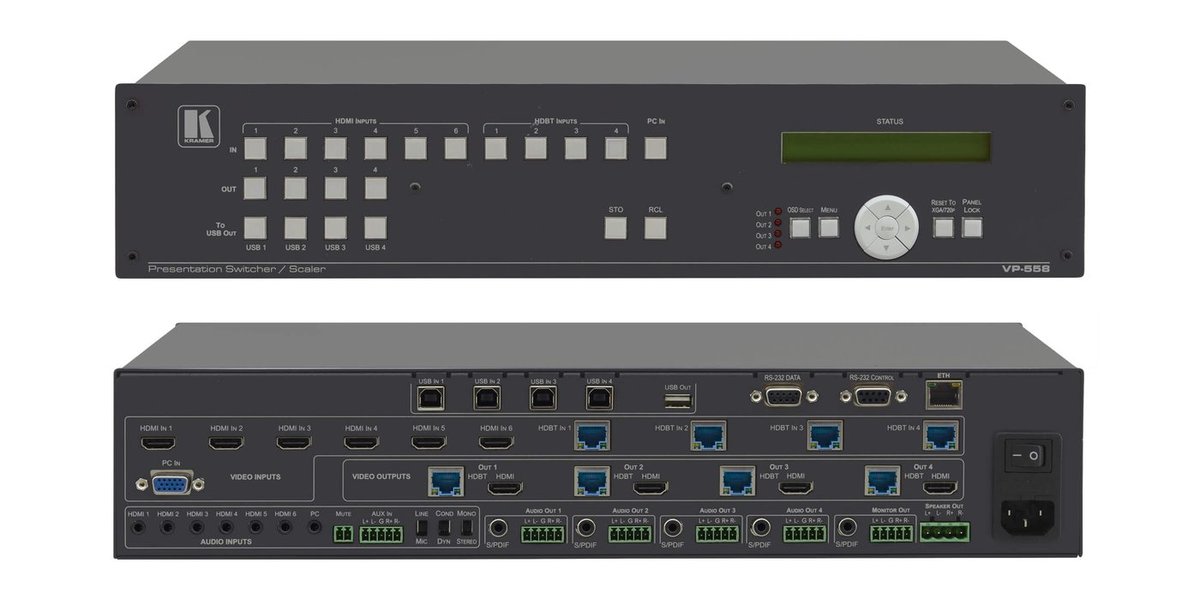Kramer VP-558 11x4:2 Presentation Boardroom Router / Scaler System product image
