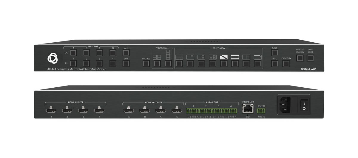 Kramer VSM-4x4X 4x4 Matrix Switcher, Video Wall & Multiviewer