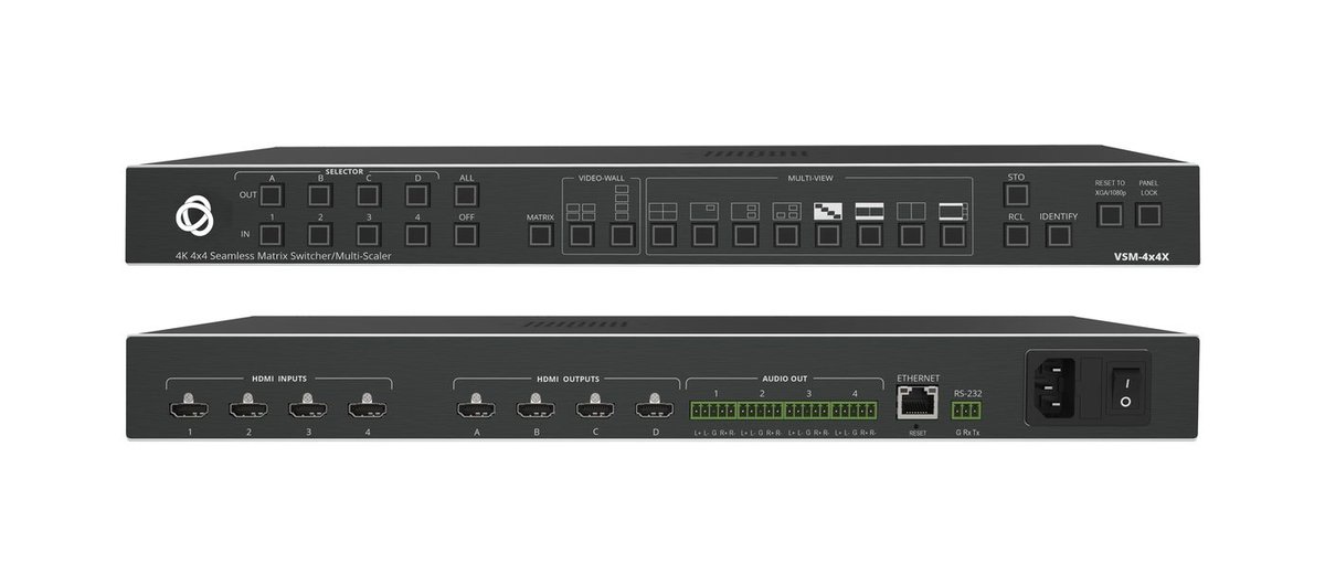 Kramer VSM-4x4X 4x4 Matrix Switcher, Video Wall & Multiviewer product image