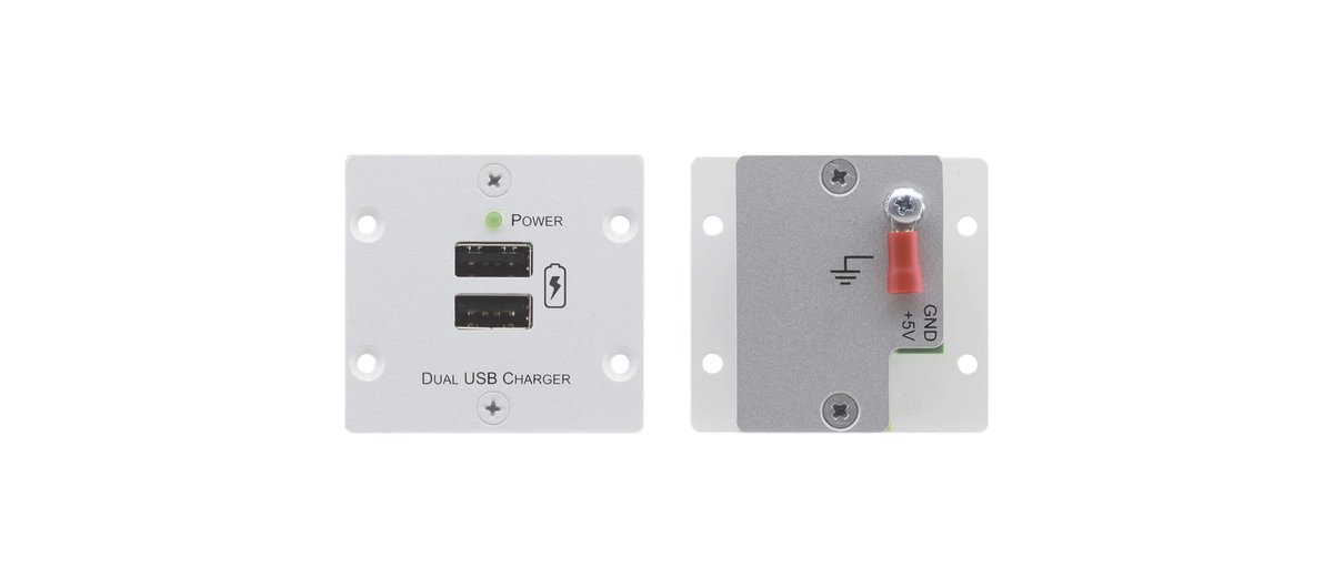 Kramer W-2UC Wall Plate Insert - Dual USB Charger
