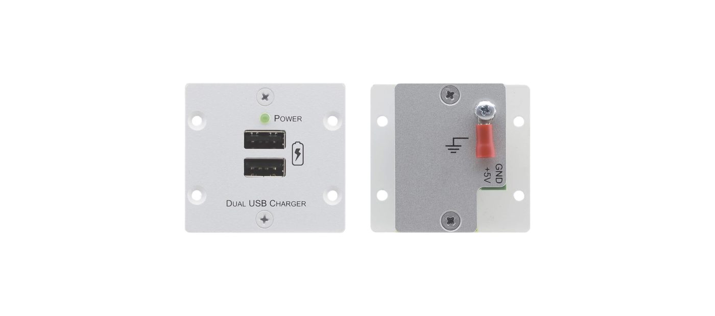 Kramer W-2UC Wall Plate Insert - Dual USB Charger product image