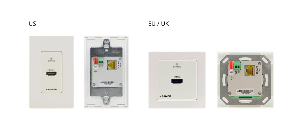 Kramer WP-871XR 4K HDR HDMI 1-Gang PoC Wall-Plate Transmitter over Long-Reach DGKat 2.0