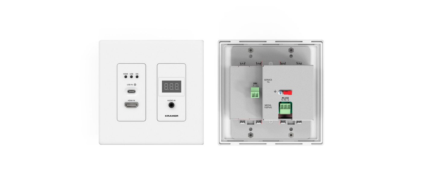 Kramer WP-SW2-EN7 4K AVoIP Encoder Switcher Wall Plate over 1GbE - view 2