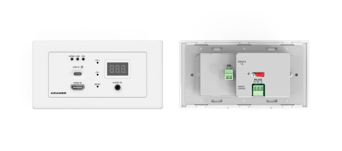 Kramer WP-SW2-EN7 4K AVoIP Encoder Switcher Wall Plate over 1GbE - view 3