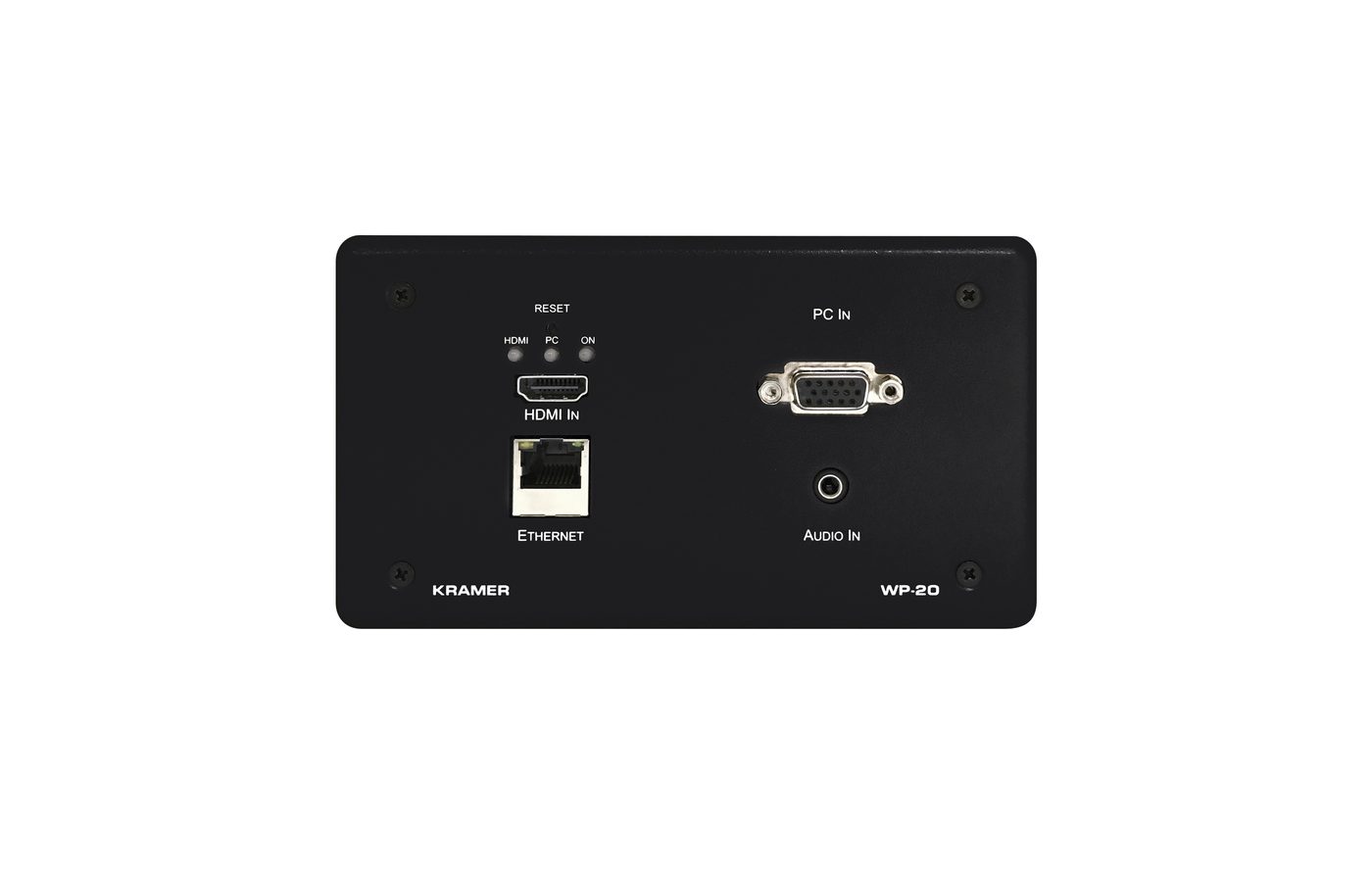 Kramer WP-20 4K60 4:2:0 HDMI & VGA Wall-Plate Auto Switcher/Transmitter over Extended-Reach PoE HDBaseT with Maestro Room Automation - view 4