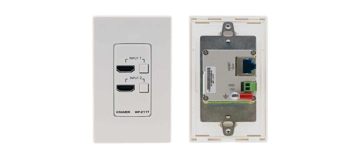 Kramer WP-211T 4K60 4:2:0 HDMI Wall-Plate Auto Switcher/Transmitter over Long-Reach PoE HDBaseT