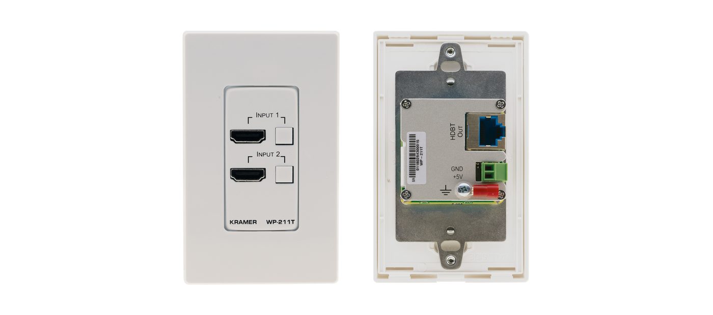 Kramer WP-211T 4K60 4:2:0 HDMI Wall-Plate Auto Switcher/Transmitter over Long-Reach PoE HDBaseT - view 2