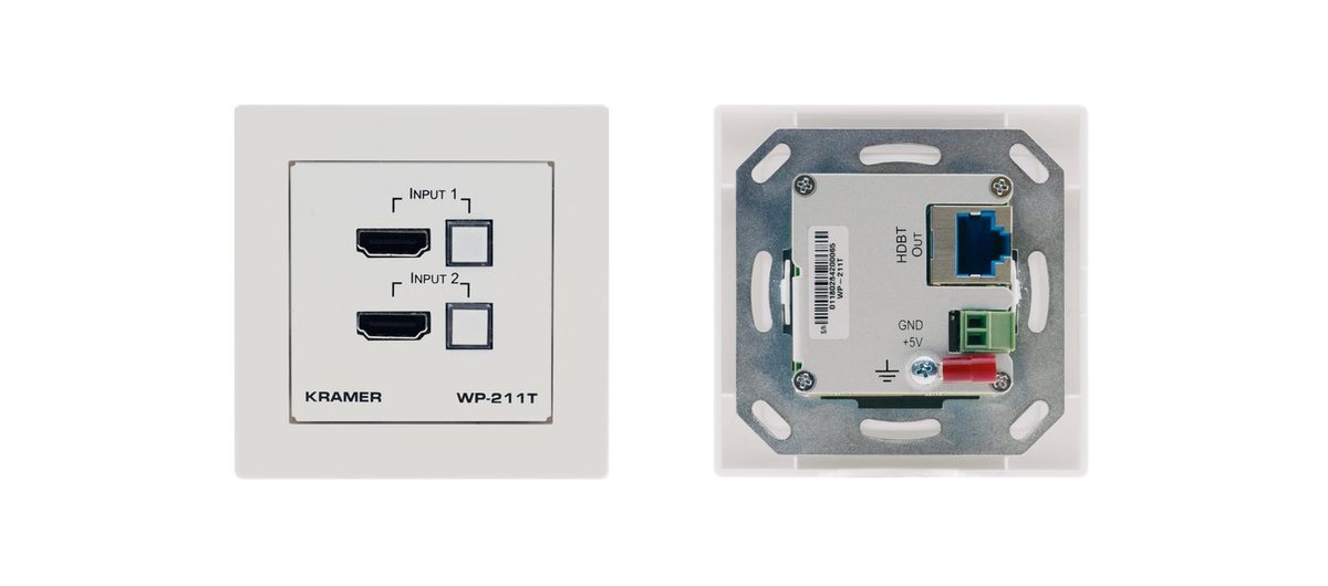 Kramer WP-211T 4K60 4:2:0 HDMI Wall-Plate Auto Switcher/Transmitter over Long-Reach PoE HDBaseT - view 3