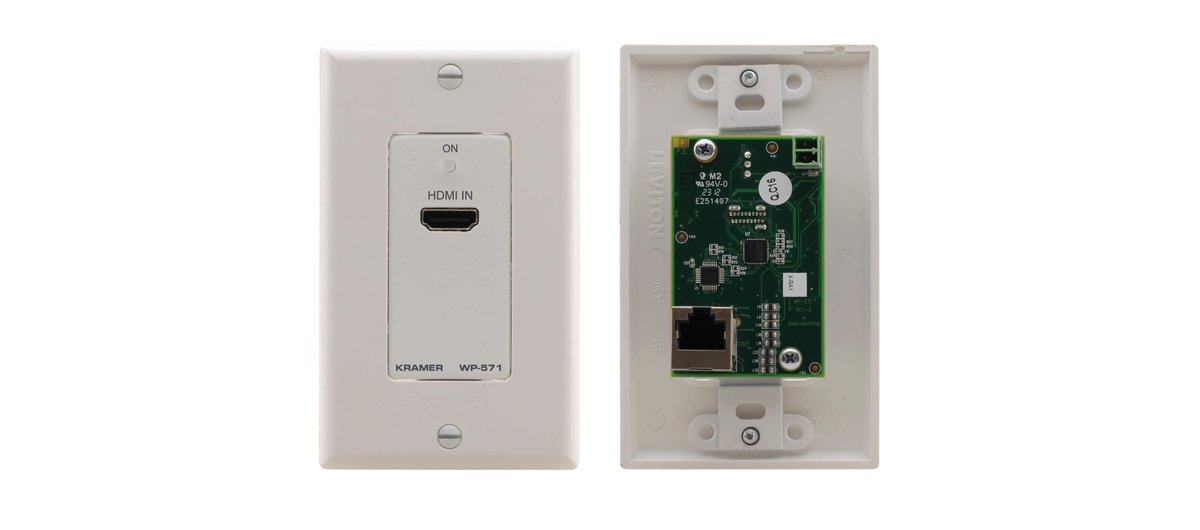 Kramer WP-571 HDMI HDCP 2.2 Wall Plate Transmitter over PoC Long-Reach DGKat