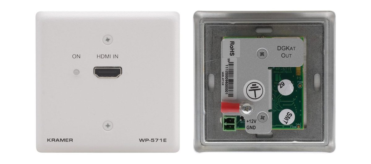 Kramer WP-571 HDMI HDCP 2.2 Wall Plate Transmitter over PoC Long-Reach DGKat - view 2