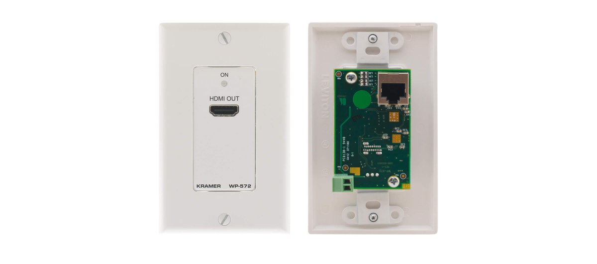 Kramer WP-572 HDMI HDCP 2.2 Wall Plate Receiver over PoC Long-Reach DGKat