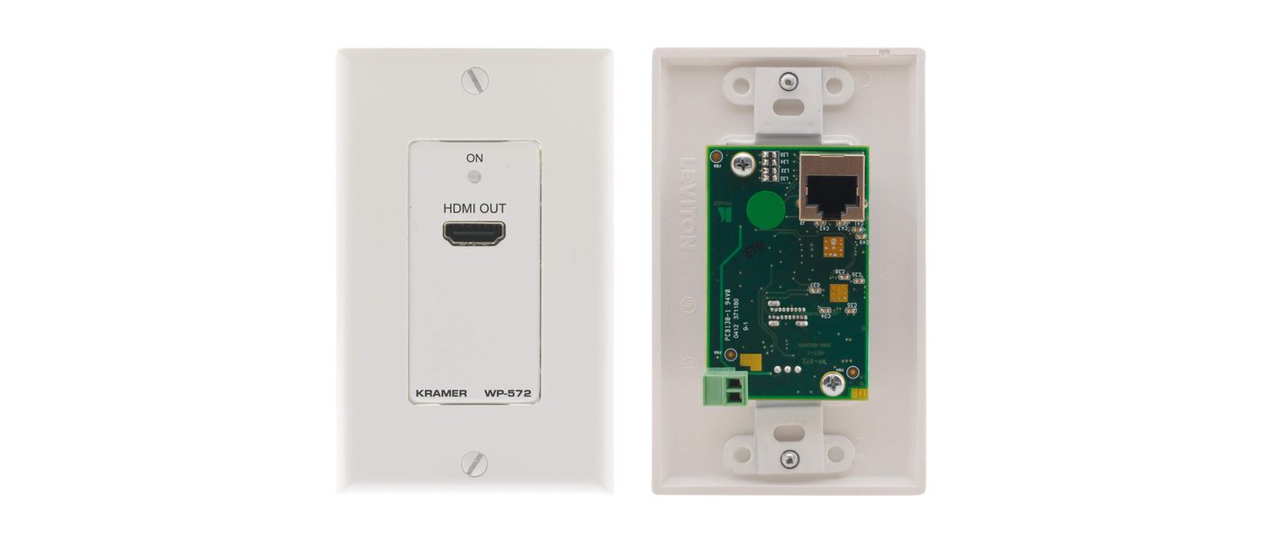 Kramer WP-572 HDMI HDCP 2.2 Wall Plate Receiver over PoC Long-Reach DGKat product image