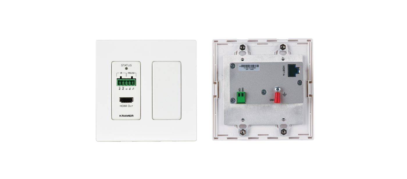 Kramer WP-789R 4K60 4:2:0 HDMI 2-Gang PoE Wall-Plate Receiver with RS-232 & IR over Long-Reach HDBaseT - view 3