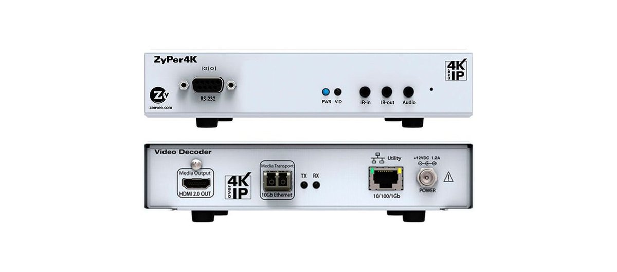 Kramer Z4KDECF3 ZyPer4K HDMI 2.0 Fiber Decoder product image