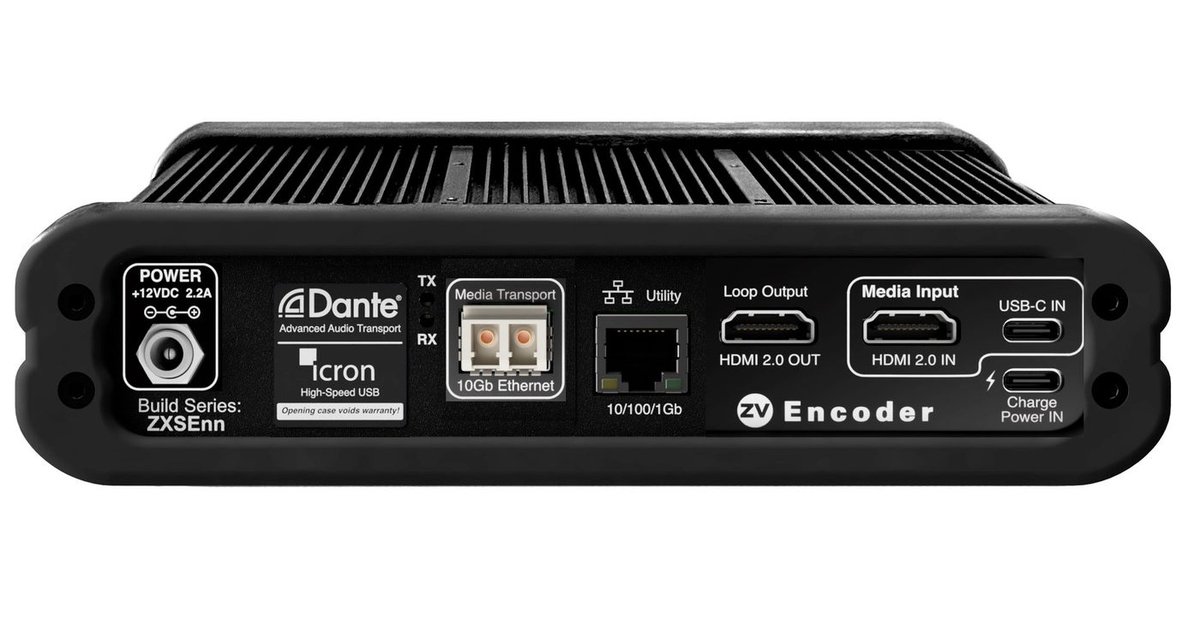Kramer Z4KF2XS-EAU ZyPer4K-XSE Fiber Encoder with Dante and Icron product image