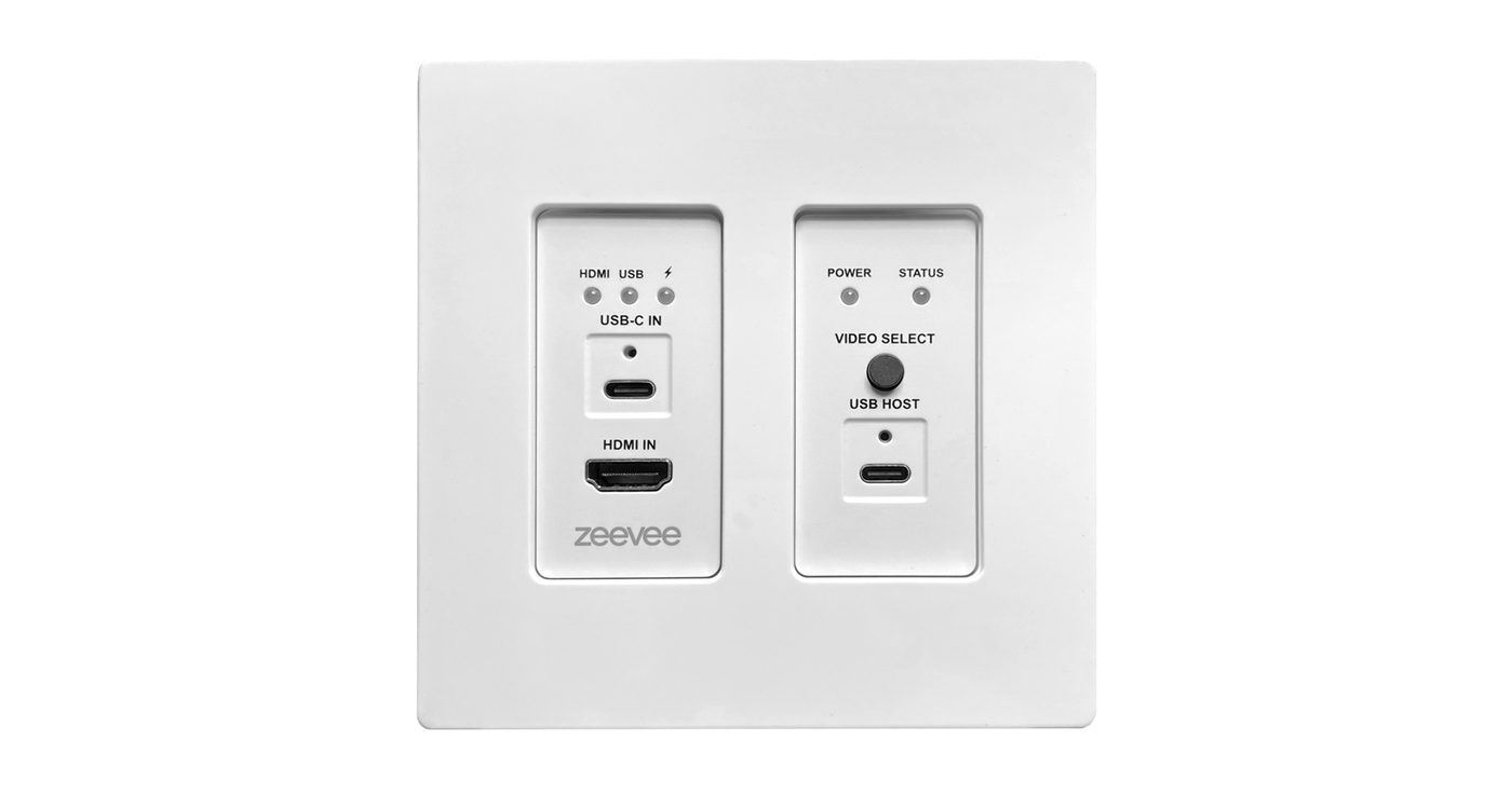 Kramer ZyPerUHD60-1WE AVoIP Wall Plate Encoder with 2x1 Switching product image