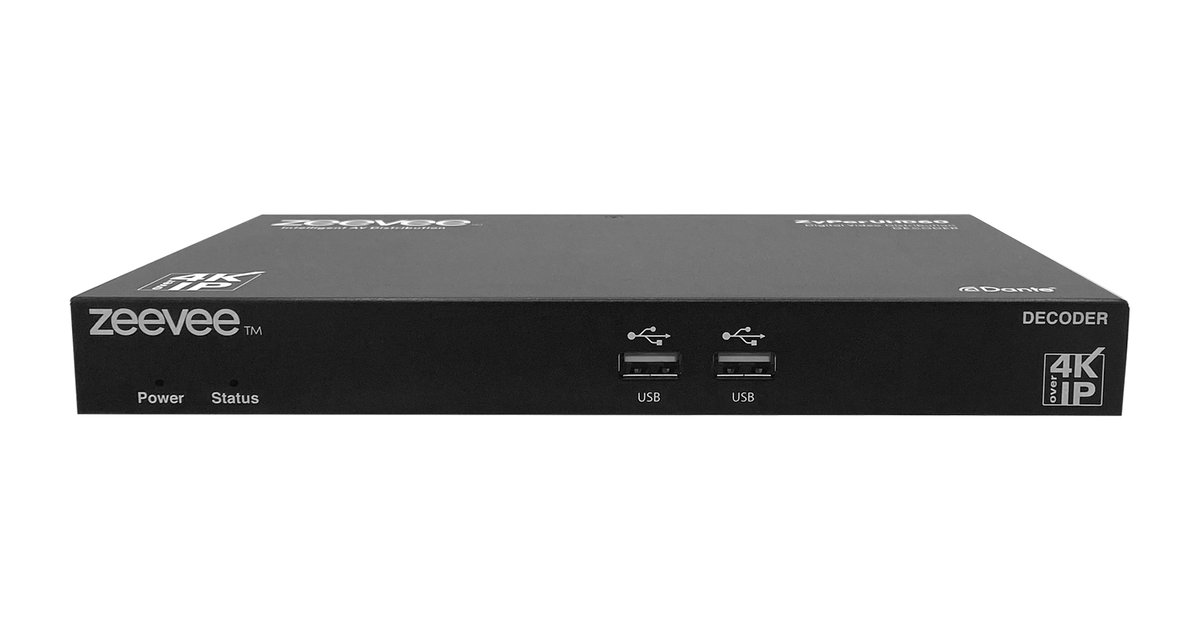Kramer ZyPerUHD60-2D AVoIP HDMI Decoder, Dual LAN