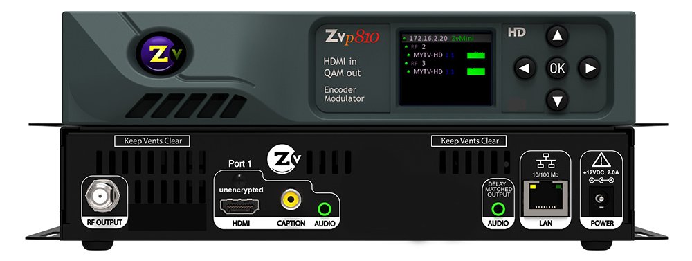 Kramer ZvPro810-NA HD video encoder/QAM modulator with 1 HDMI video input up to 1080i/1080p with embedded digital audio or
