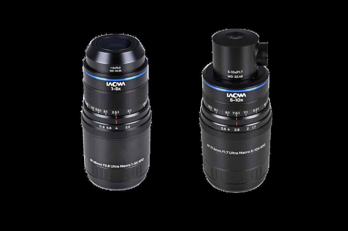 Laowa Aksen Ultra Macro APO Two-Lens Set 45mm f/2.8 1-5X + 17.5mm f/1.7 5-10X - view 3