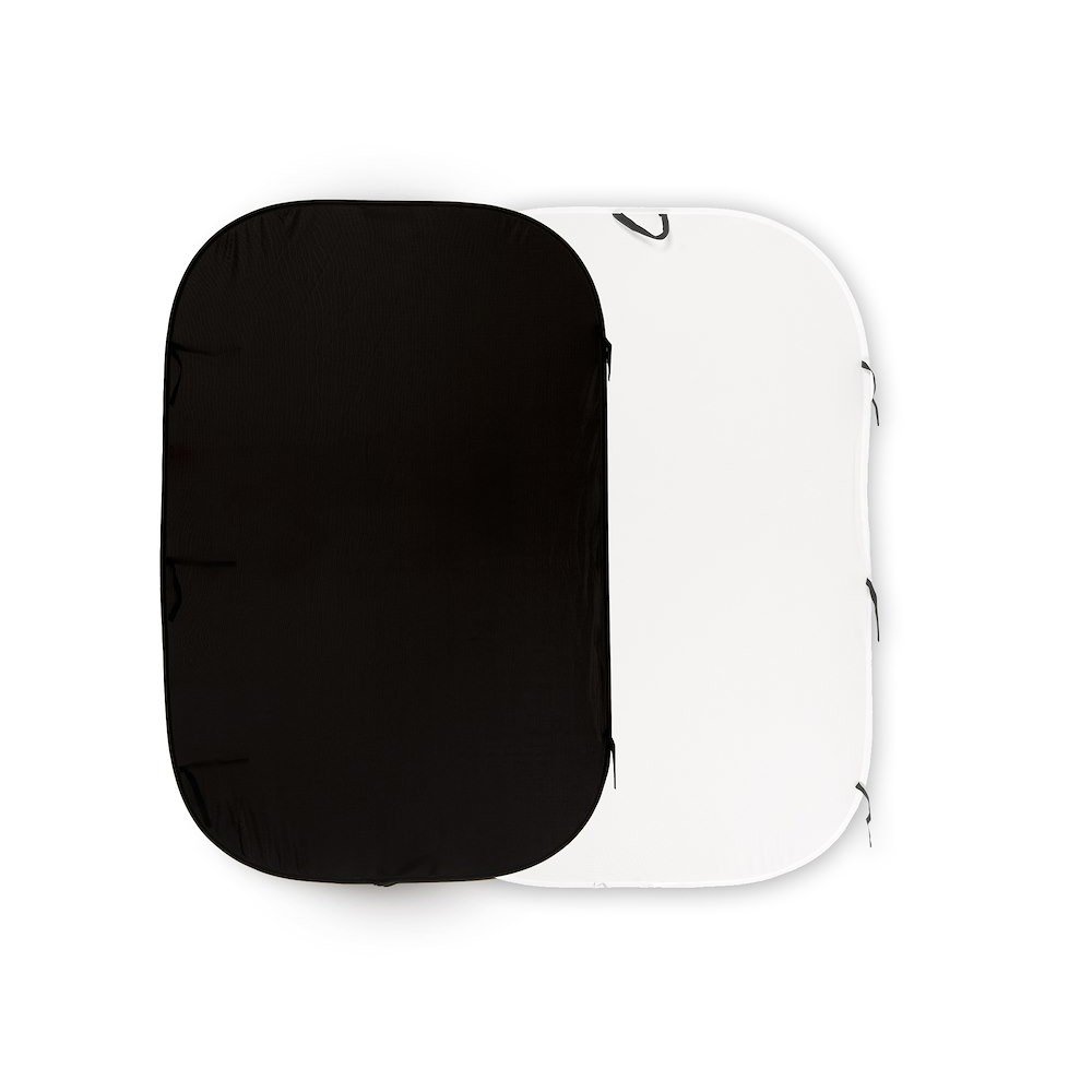 Lastolite 6' x 9' Washable Muslin Background - Black/White (Reversible) - view 2