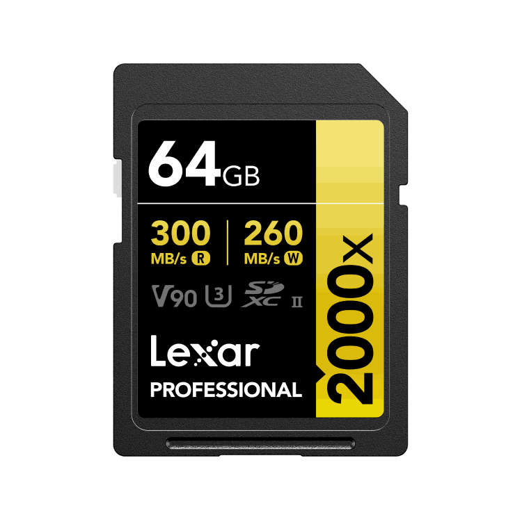 Lexar Professional 2000x SDXC UHS-II Card GOLD Series product image